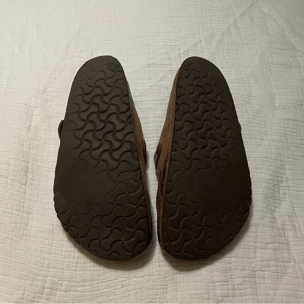 Birkenstock Brown Leather Clogs - Picture 3 of 3